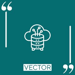 Poster - hosting vector icon Linear icon. Editable stroked line