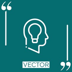 Poster - idea   vector icon Linear icon. Editable stroked line