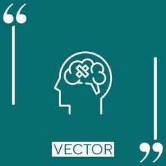 Poster - illness vector icon Linear icon. Editable stroked line