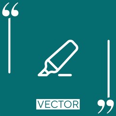Poster - marker vector icon Linear icon. Editable stroke line