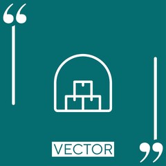 Poster - military vector icon Linear icon. Editable stroke line
