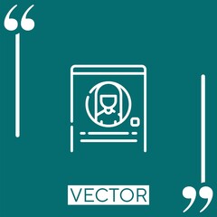 Poster - profile vector icon Linear icon. Editable stroked line