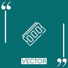 Poster - ram memory vector icon Linear icon. Editable stroked line