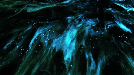 Wall Mural - the surface of the nebula cloud is dark blue in the dark universe.