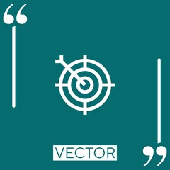 Poster - target vector icon Linear icon. Editable stroked line