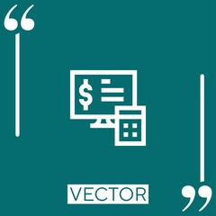 Poster - accounting vector icon Linear icon. Editable stroked line