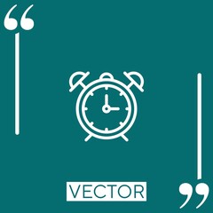 Poster - alarm clock vector icon Linear icon. Editable stroked line