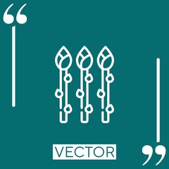 Poster - asparagus vector icon Linear icon. Editable stroke line