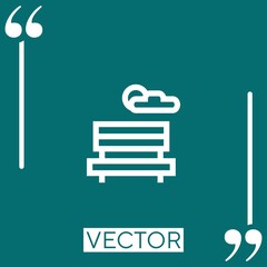 Poster - bench vector icon Linear icon. Editable stroked line