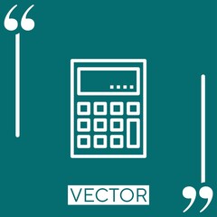 Poster - calculator   vector icon Linear icon. Editable stroked line