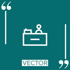 Poster - cashier vector icon Linear icon. Editable stroked line