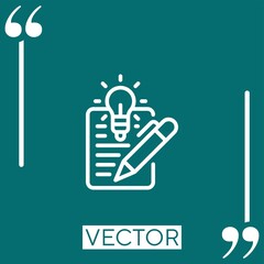 Poster - creative writing vector icon Linear icon. Editable stroke line
