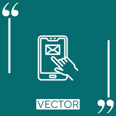 Poster - email vector icon Linear icon. Editable stroke line