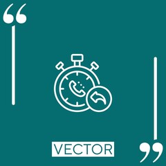 Poster - call center vector icon Linear icon. Editable stroke line