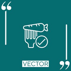 Poster - carrot vector icon Linear icon. Editable stroke line