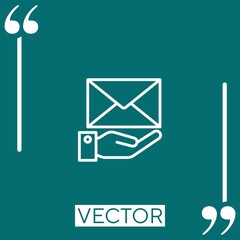 Poster - email vector icon Linear icon. Editable stroke line