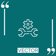 Poster - engineering vector icon Linear icon. Editable stroke line