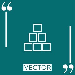 Poster - organization   vector icon Linear icon. Editable stroke line