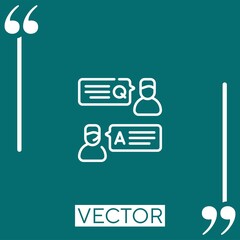 Poster - customer service vector icon Linear icon. Editable stroke line