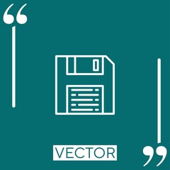 Poster - disk vector icon Linear icon. Editable stroke line