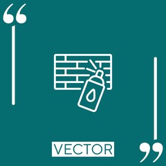 Poster - graffiti vector icon Linear icon. Editable stroke line