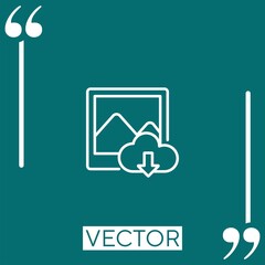 Poster - image vector icon Linear icon. Editable stroke line