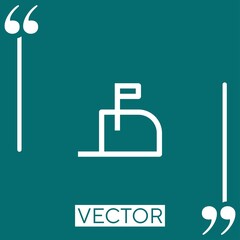 Poster - mailbox vector icon Linear icon. Editable stroke line