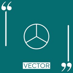 Poster - pie chart vector icon Linear icon. Editable stroke line