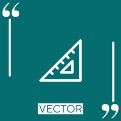 Poster - ruler vector icon Linear icon. Editable stroke line
