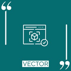 Poster - rendering vector icon Linear icon. Editable stroke line