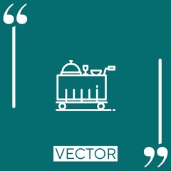 Poster - service vector icon Linear icon. Editable stroke line