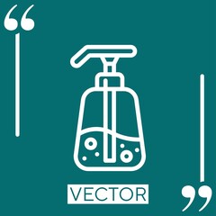 Poster - soap vector icon Linear icon. Editable stroke line
