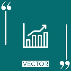 Poster - graph vector icon Linear icon. Editable stroked line