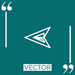 Poster - green arrow vector icon Linear icon. Editable stroked line