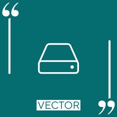 Poster - hard drive vector icon Linear icon. Editable stroke line