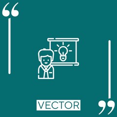 Poster - idea vector icon Linear icon. Editable stroked line