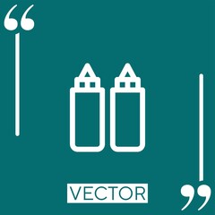 Poster - ketchup vector icon Linear icon. Editable stroked line