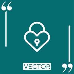 Poster - padlock vector icon Linear icon. Editable stroked line