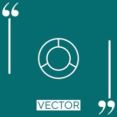 Poster - pie chart   vector icon Linear icon. Editable stroke line