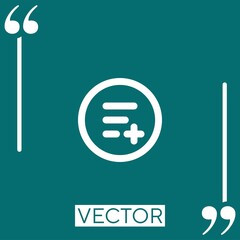 Poster - playlist vector icon Linear icon. Editable stroked line