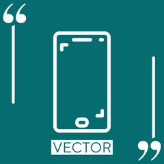 Poster - smartphone   vector icon Linear icon. Editable stroke line