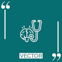 Poster - stethoscope vector icon Linear icon. Editable stroke line