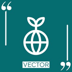 Poster - sustainability vector icon Linear icon. Editable stroked line