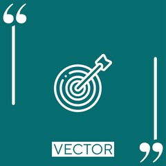 Poster - target vector icon Linear icon. Editable stroked line