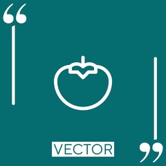 Poster - tomato vector icon Linear icon. Editable stroked line