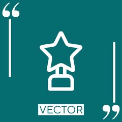 Poster - trophy vector icon Linear icon. Editable stroked line