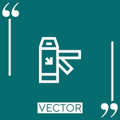 Poster - Turnstiles vector icon Linear icon. Editable stroked line