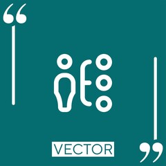 Poster - Branching vector icon Linear icon. Editable stroked line