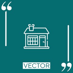 Poster - house vector icon Linear icon. Editable stroke line