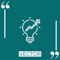 Poster - idea vector icon Linear icon. Editable stroke line